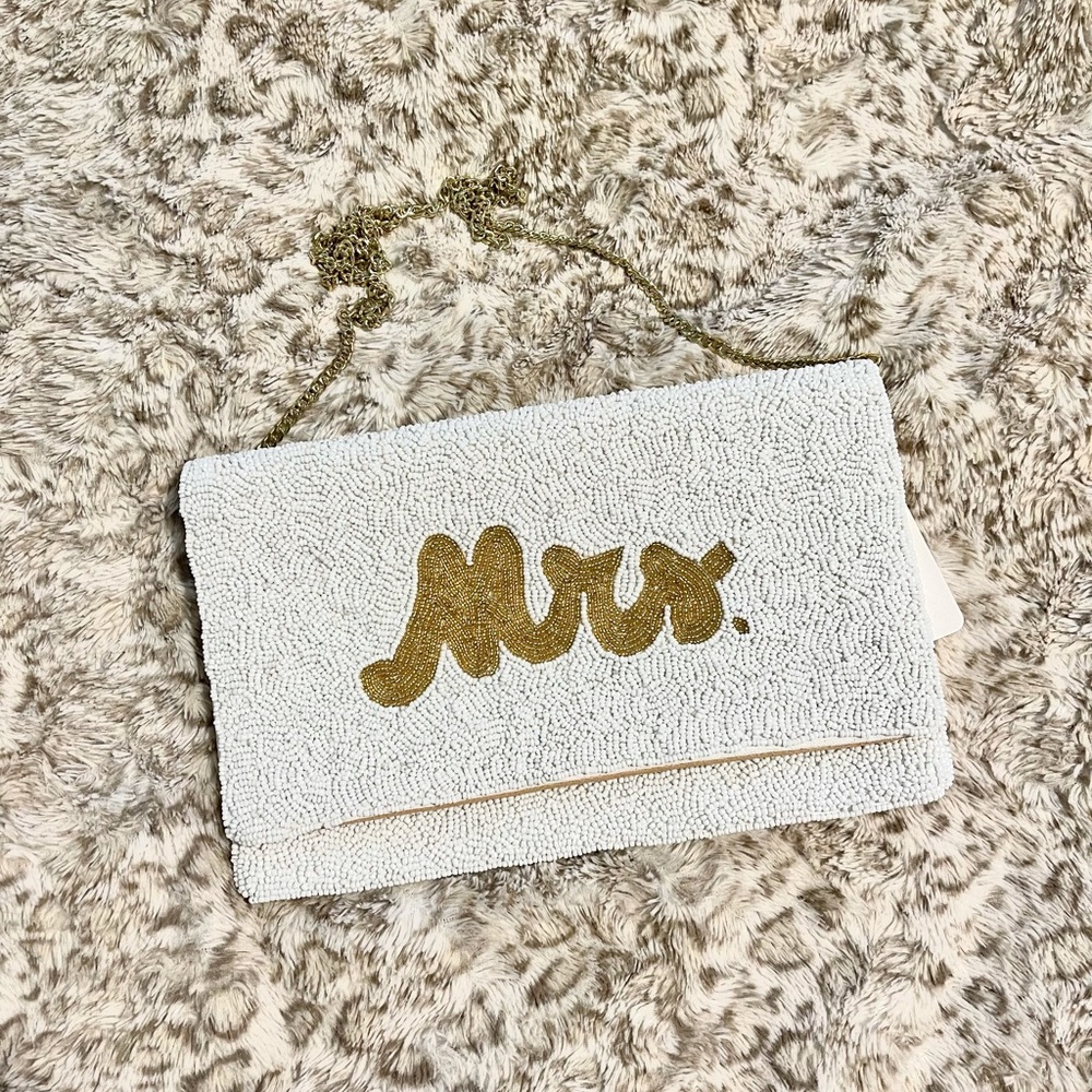 Mrs. beaded clutch / purse